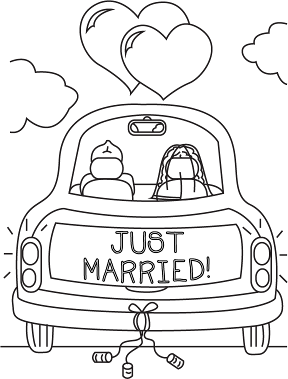 free clipart just married car - photo #36