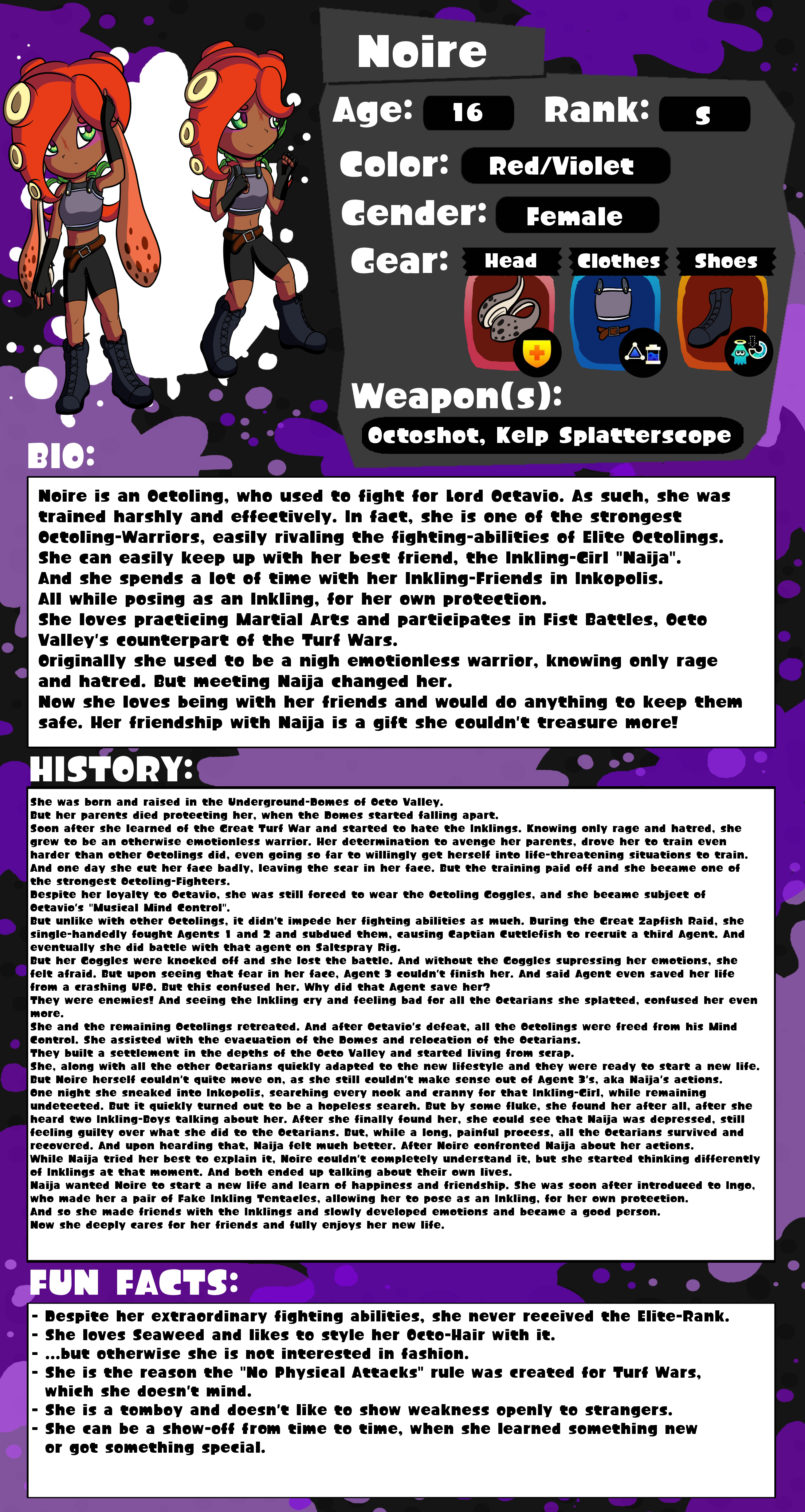 Splatoon OC Profile Noire by ParagonYoshi on DeviantArt