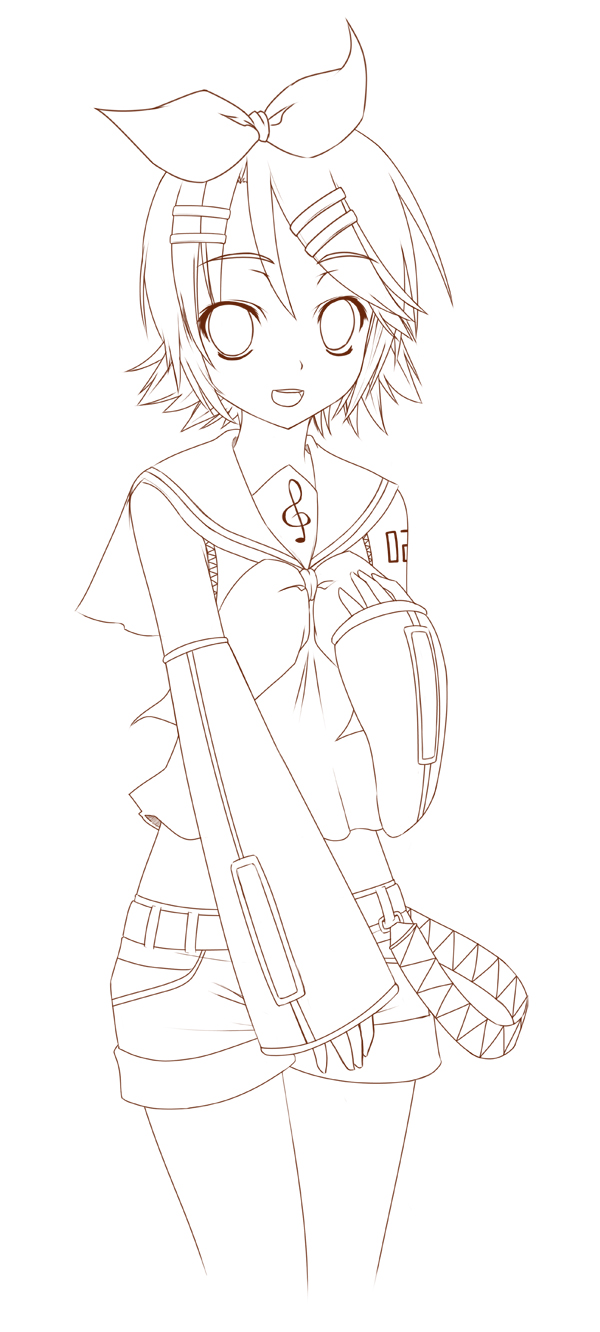kagamine rin coloring pages - photo #36