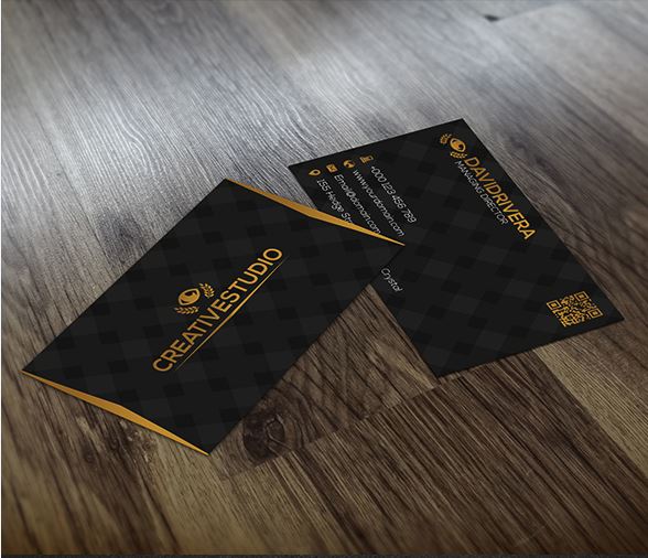 Free Black Gold Business Card Template by GreyFoxGR on DeviantArt
