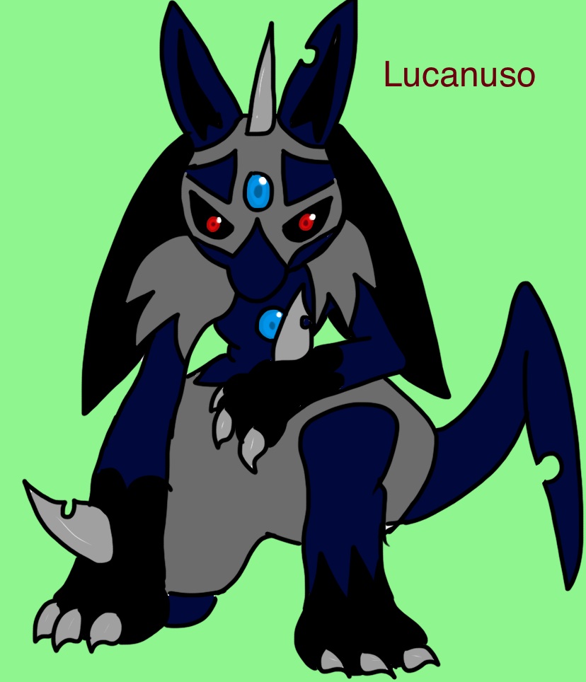 Lucario fakemon evolution Lucanuso by steelheartdragon on ...
