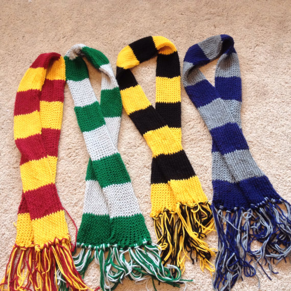 Harry Potter Inspired House Scarves by LishaChan on DeviantArt