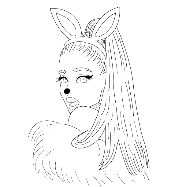 Ariana Grande Drawing Coloring Pages