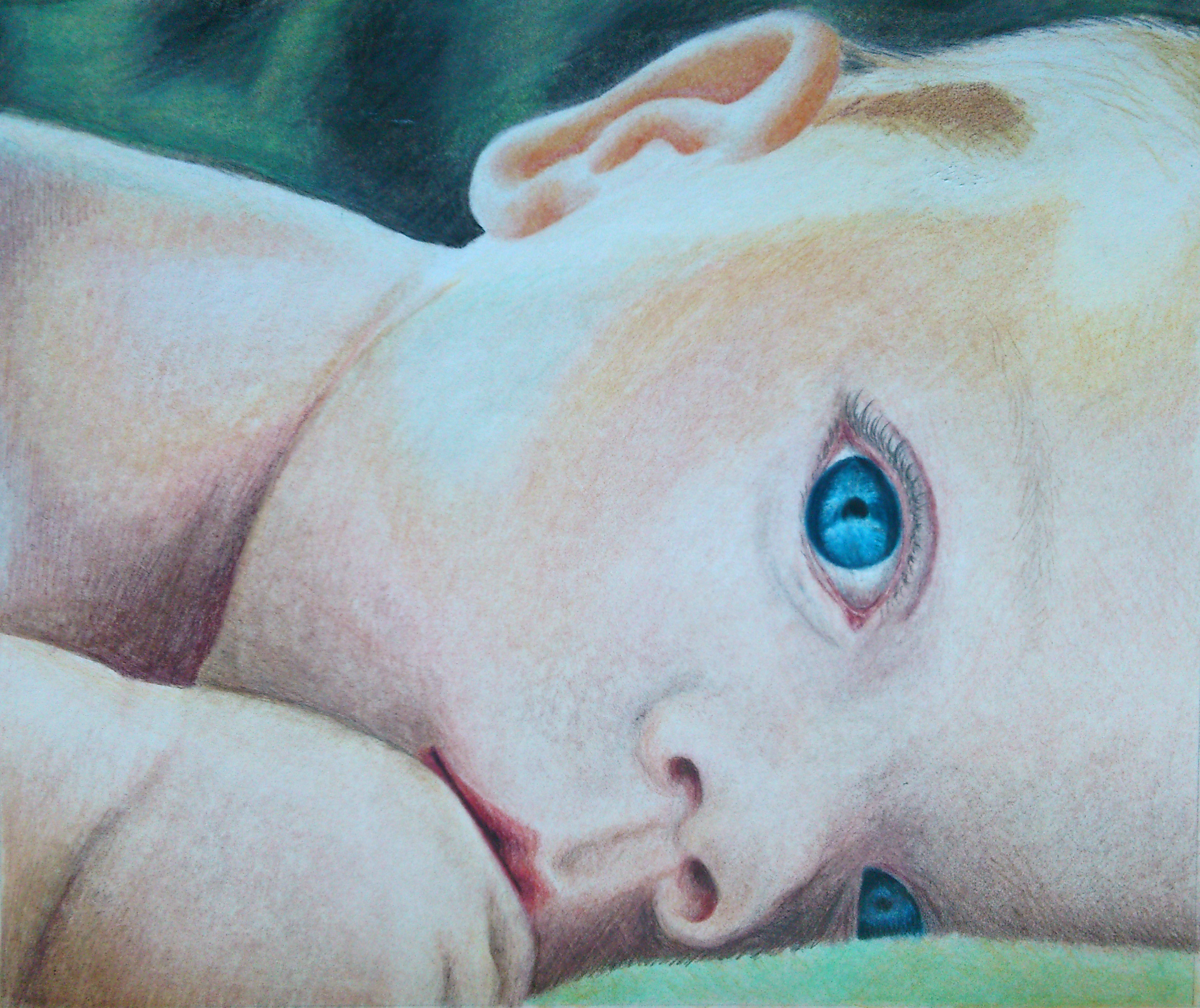 Baby boy (colored pencil) by KamilaM94 on DeviantArt