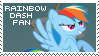 Rainbow Dash Fan Stamp by Shiiazu