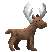 Bouncy Pixel Moose by CharcoalMoose