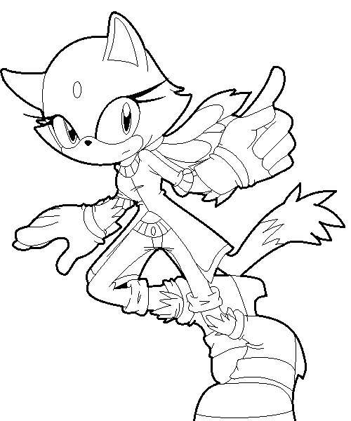 Sonic Blaze Pages Coloring Pages