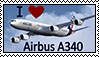 Airbus A340 stamp by A320TheAirliner