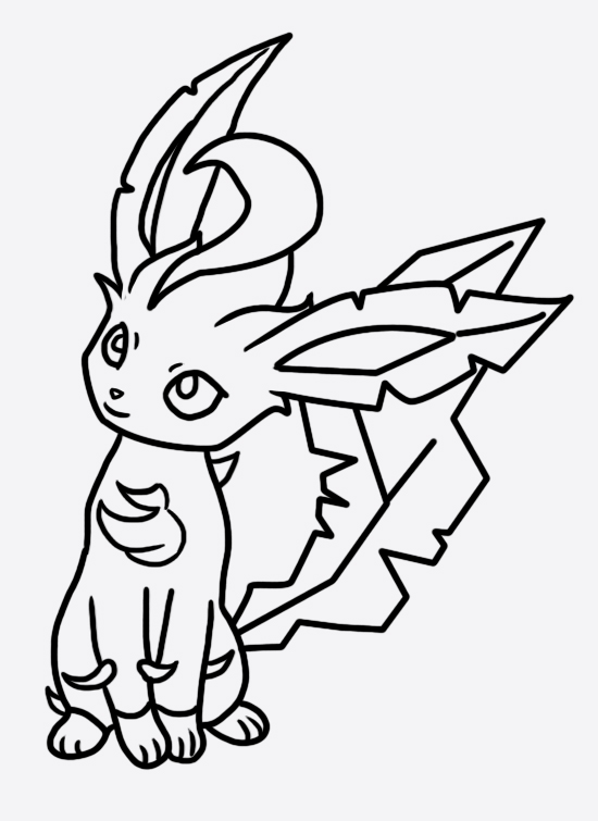 Leafeon coloring page 2 by Bellatrixie-White on DeviantArt