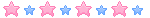 Stars (pink n blue) - divider by anineko