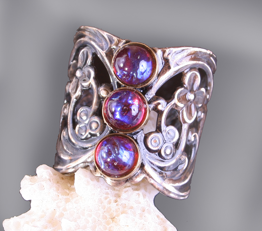 Fire Opal Dragons Breath Silver Ring by byrdldy on DeviantArt