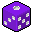 Purple Dice Bullet (with white dots)
