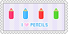 Stamp: I love Pencils by apparate